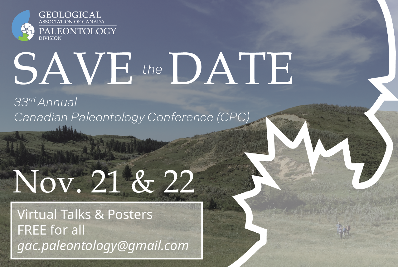 33rd Annual Canadian Palaeontology Conference Save the Date image